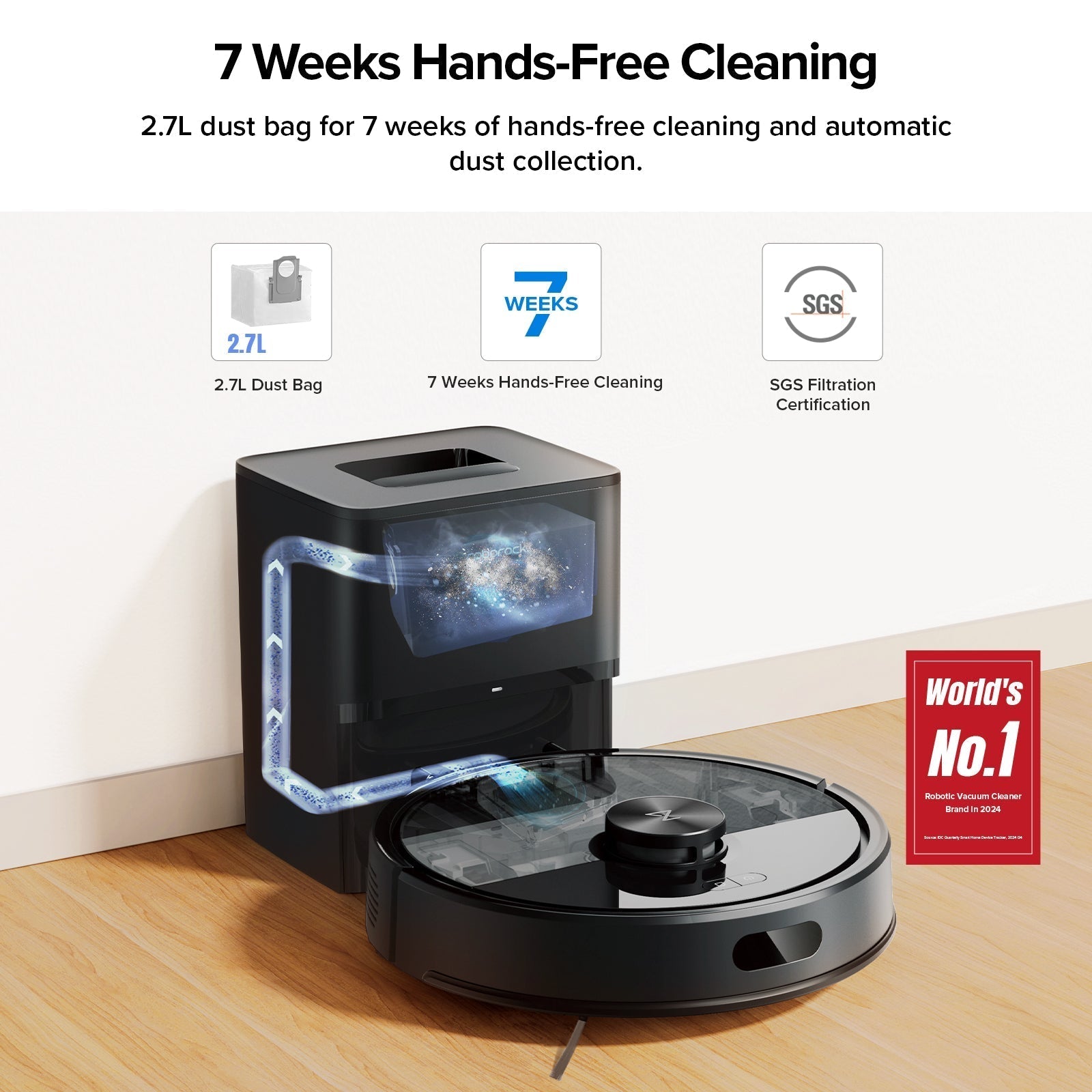 Roborock Q7T+ Robot Vacuum Cleaner - Certified Refurbished