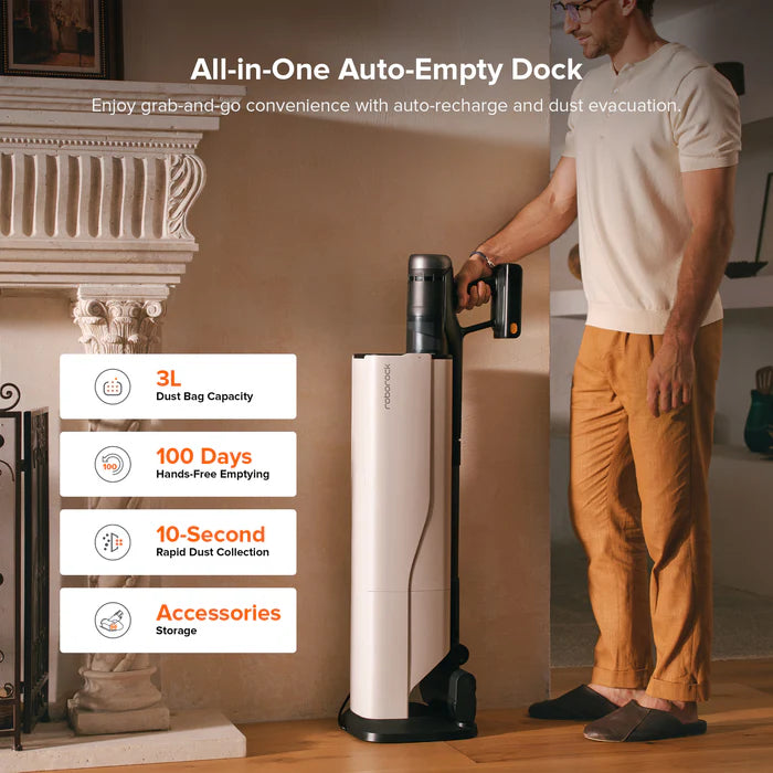 Roborock H60 Hub Ultra Cordless Stick Vacuum Cleaner - Certified Refurbished