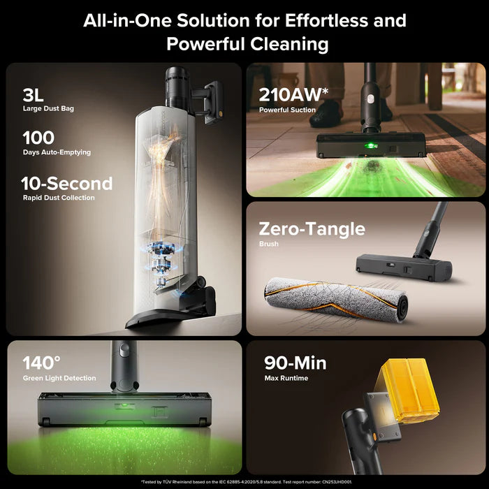 Roborock H60 Hub Ultra Cordless Stick Vacuum Cleaner - Certified Refurbished